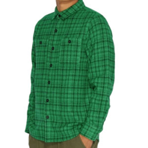 Jacket unisex Wool blend Green plaid Collared Long sleeve Size M BANKS …